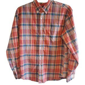 J.Crew Mens Slim Fit Plaid Button-Up Long Sleeve Shirt